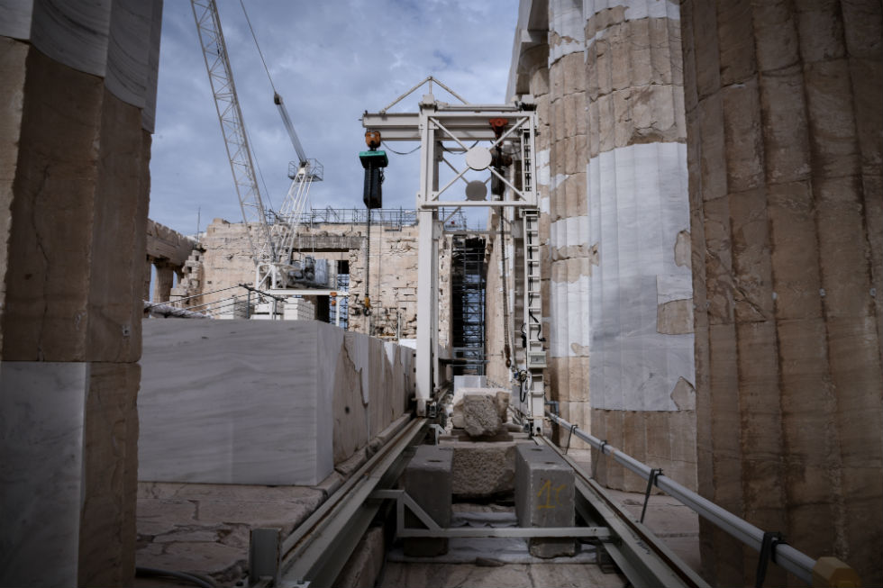 Προχωρούν οι εργασίες για την αποκατάσταση του Παρθενώνα