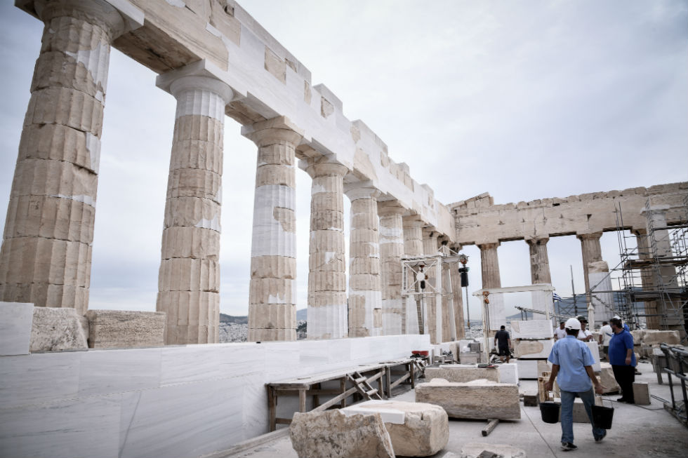 Προχωρούν οι εργασίες για την αποκατάσταση του Παρθενώνα