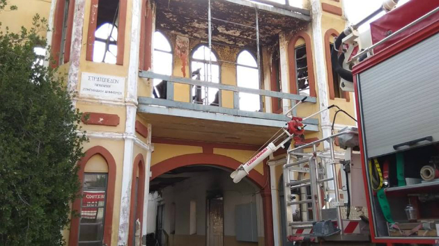 Ολική καταστροφή στο πρώην Πολεμικό Μουσείο Χανίων