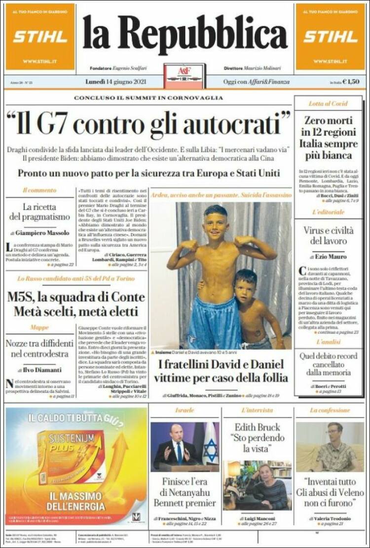 Ανασκόπηση διεθνούς Τύπου 14.6.2021