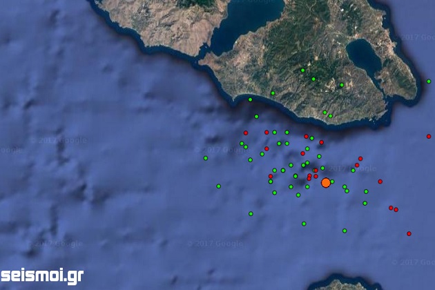 Έντονη σεισμική δραστηριότητα στο ανατολικό Αιγαίο