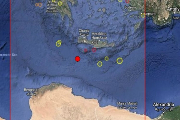 Νέα σεισμική δόνηση 4,3 Ρίχτερ στα νότια των Χανίων