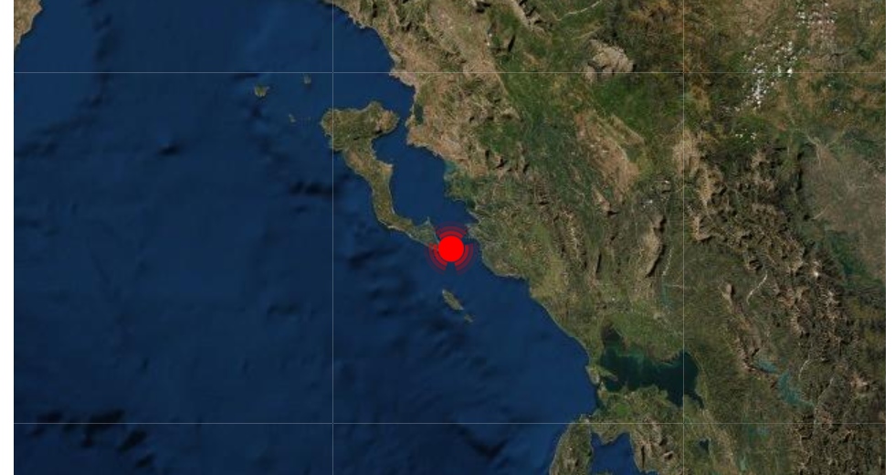 Σεισμός 4,2 Ρίχτερ νότια της Κέρκυρας