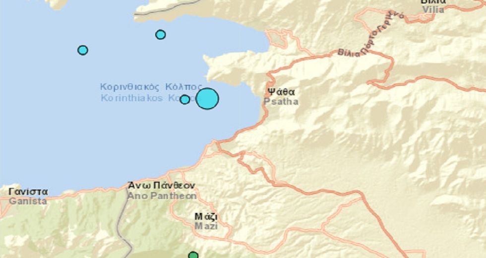 Σεισμική δόνηση στον Κορινθιακό κόλπο