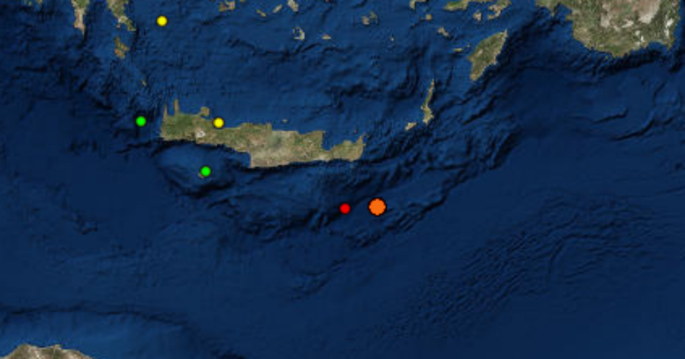 Σεισμός 4,1 Ρίχτερ νοτιοανατολικά της Κρήτης