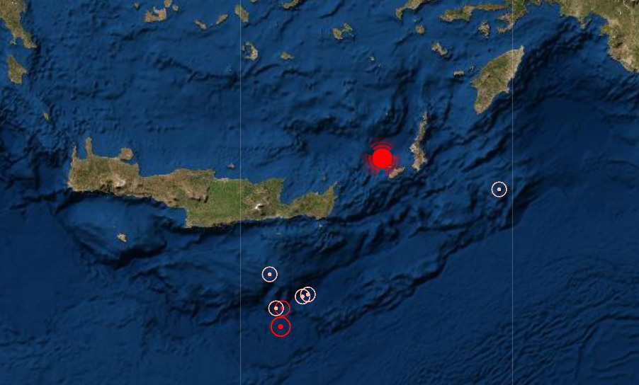 Σεισμός 4,2 κοντά σε Κάσο και Κρήτη