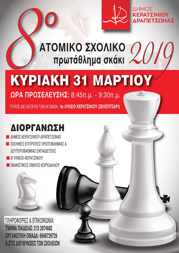 Σχολικό πρωτάθλημα σκάκι στο Κερατσίνι