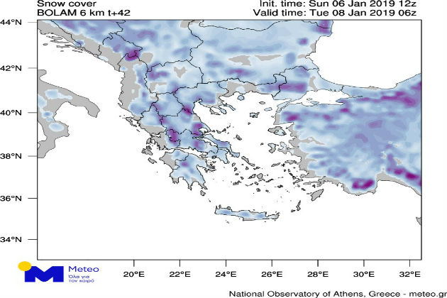 Στην «κατάψυξη» όλη η χώρα με χιονόπτωση και στο κέντρο της Αθήνας