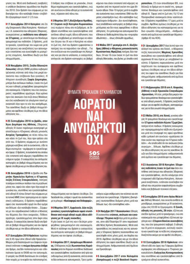Εκδηλώσεις για την Ημέρα Μνήμης Θυμάτων Τροχαίων Συγκρούσεων