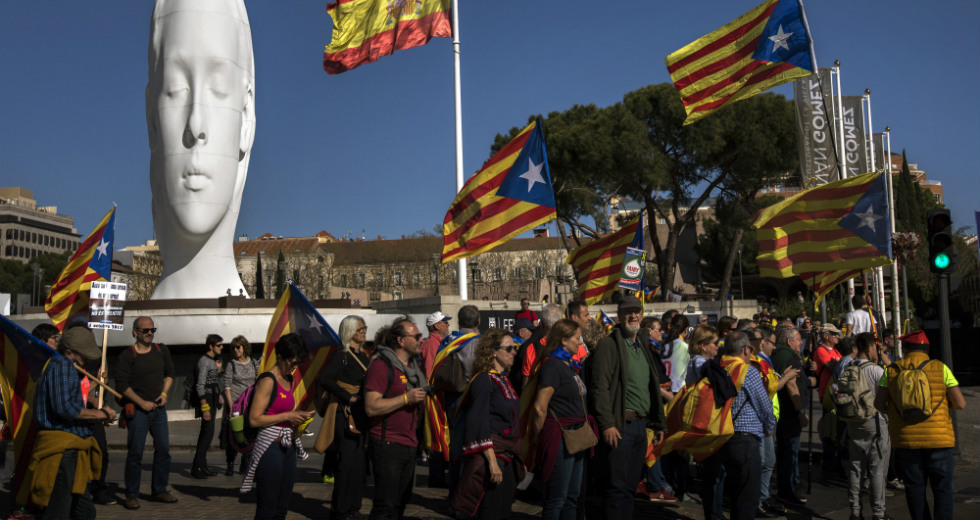 Στους δρόμους της Μαδρίτης για τη δίκη της Καταλονίας