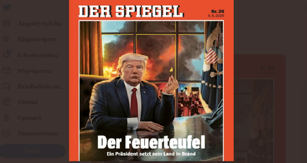 Eξώφυλλο στο Spiegel o «εμπρηστής»… Τραμπ
