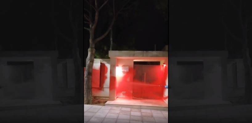 Mπογιές στο σπίτι του Γ. Γεραπετρίτη από τον «Ρουβίκωνα» για τα αιολικά