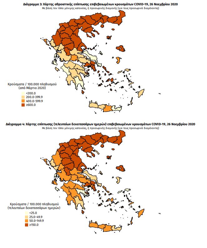 Covid-19: Ο χάρτης των σημερινών κρουσμάτων – Σταθερά πρώτη η Θεσσαλονίκη