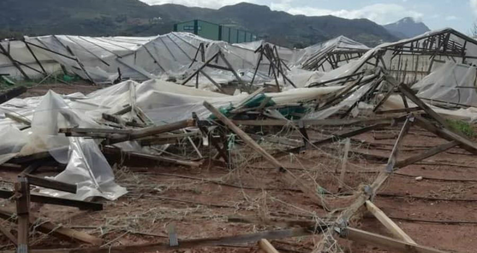 Ανεμοστρόβιλος κατέστρεψε θερμοκήπια στην Κίσσαμο