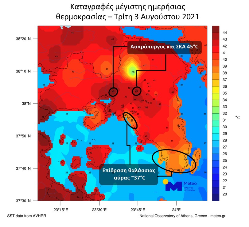 Έσπασε τα θερμόμετρα ο καύσωνας την Τρίτη