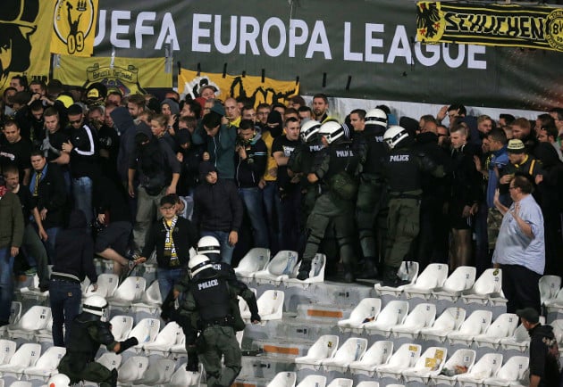 Επεισόδια στην Τούμπα με οκτώ συλλήψεις οπαδών της Ντόρτμουντ