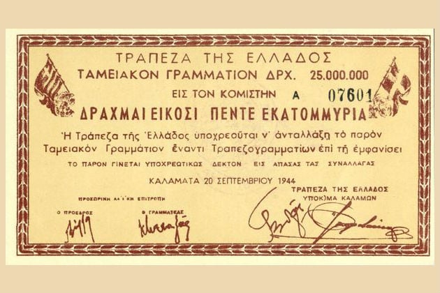 Η Ιστορία της Κατοχής μέσα από τα χαρτονομίσματα