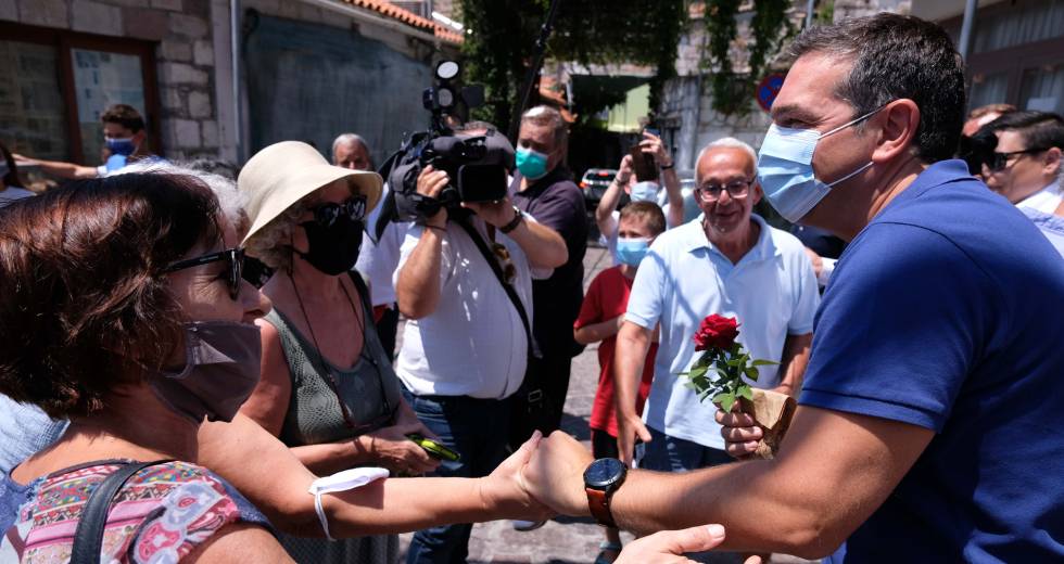 Θερμή υποδοχή στη Στύψη της Λέσβου για τον Αλ. Τσίπρα