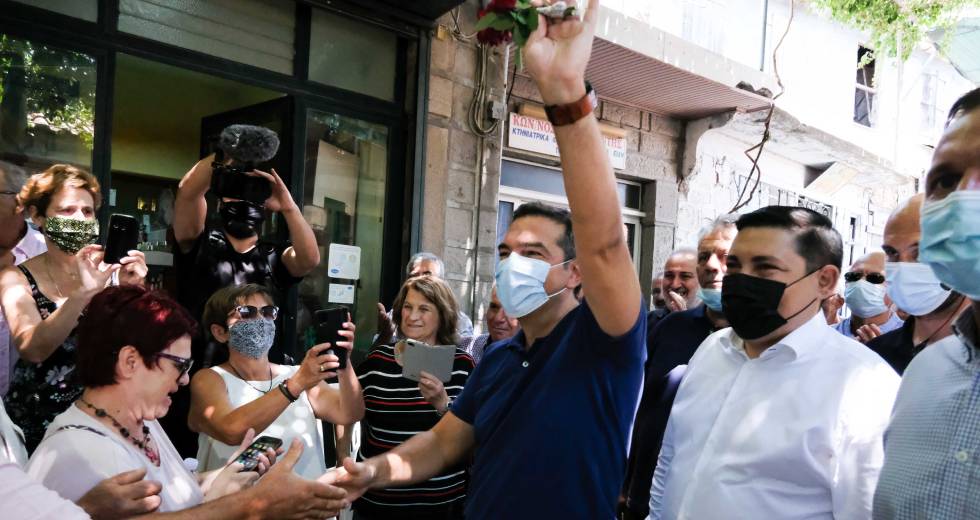 Θερμή υποδοχή στη Στύψη της Λέσβου για τον Αλ. Τσίπρα