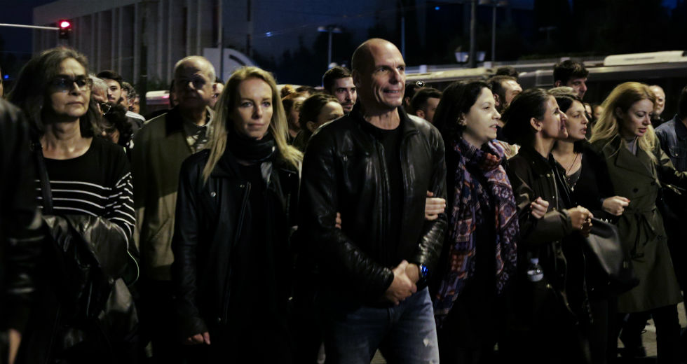 Τσίπρας, Κουτσούμπας και Βαρουφάκης στην πορεία του Πολυτεχνείου