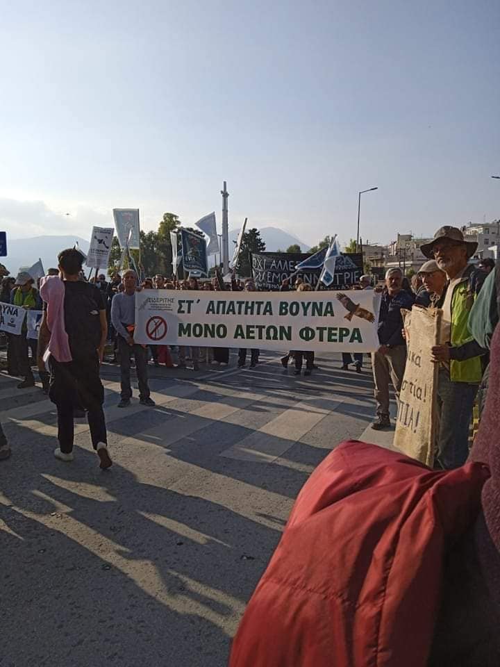 Μεγαλειώδης συγκέντρωση στη Χαλκίδα ενάντια στα αιολικά σε Εύβοια και Σκύρο