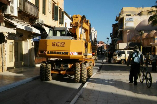Χανιά: Ξεκίνησαν οι εργασίες ανάπλασης της οδού Χάληδων