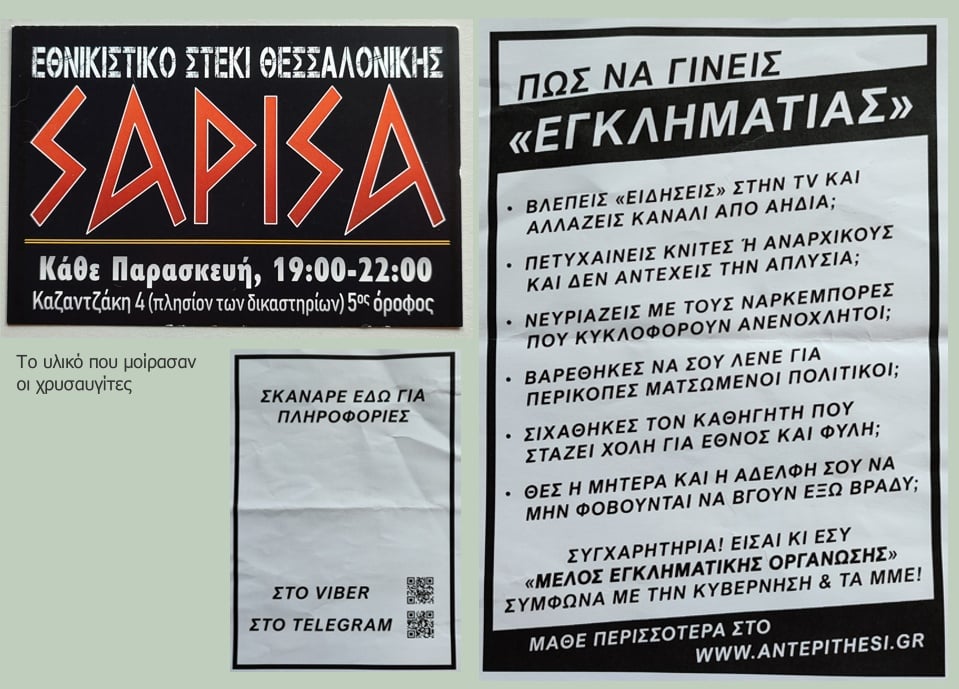 Χρυσαυγίτες βγήκαν για στρατολόγηση στα σχολεία
