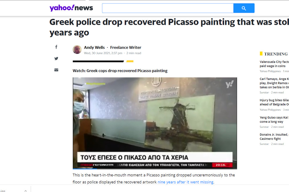Ρεζίλι διεθνώς για τον Πικάσο που έπεσε στο πάτωμα 